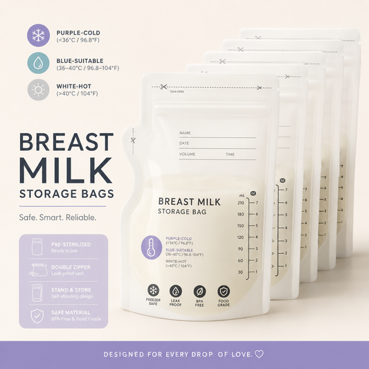 30pcs Temperature Sensor Breast Milk Storage Bag
