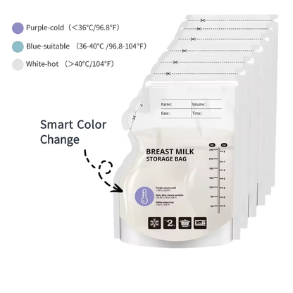 60pcs Temperature Sensor Breastmilk Storage Bag