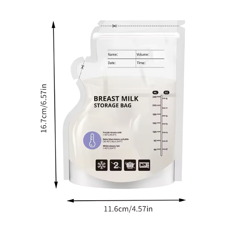 60pcs Temperature Sensor Breastmilk Storage Bag